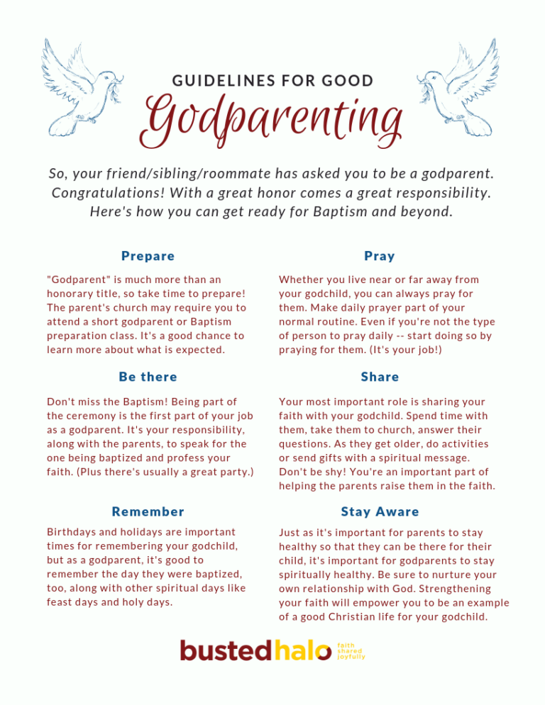 What is the job of a catholic godparent