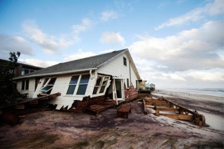 A house destroyed by Hurricane Sandy on Fire Island, New York. (CNS photo/Lucas Jackson, Reuters)