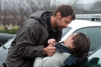 Hugh Jackman and Paul Dano in a scene from the movie “Prisoners.” (CNS photo/Warner Bros.)