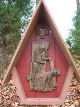 Stations of the Cross on retreat in the Midwest