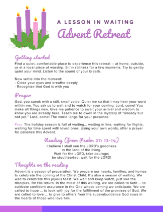 A Lesson in Waiting: An Advent Retreat - Busted Halo
