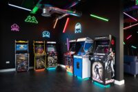 Retro arcade filled with video games.